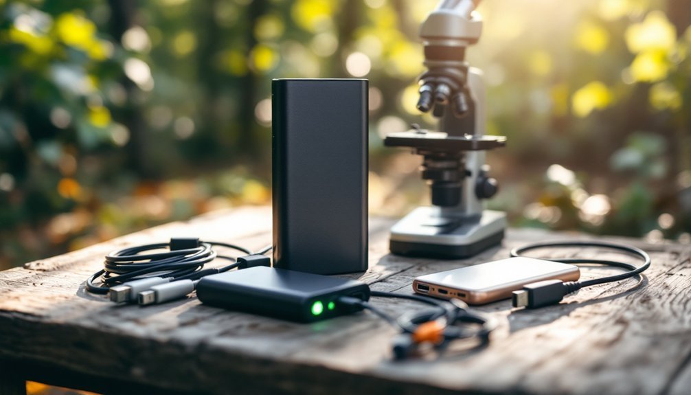 portable power banks for microscopy