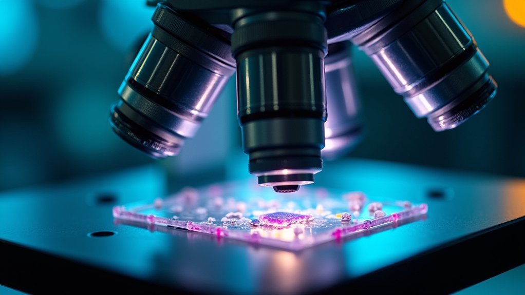 adjust microscope lighting settings