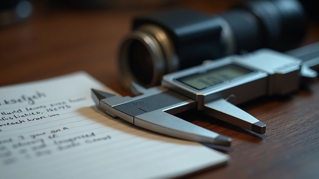document eyepiece measurements accurately