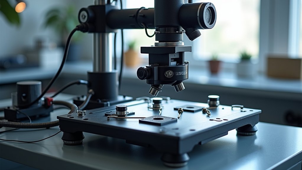 securely mount microscope setup